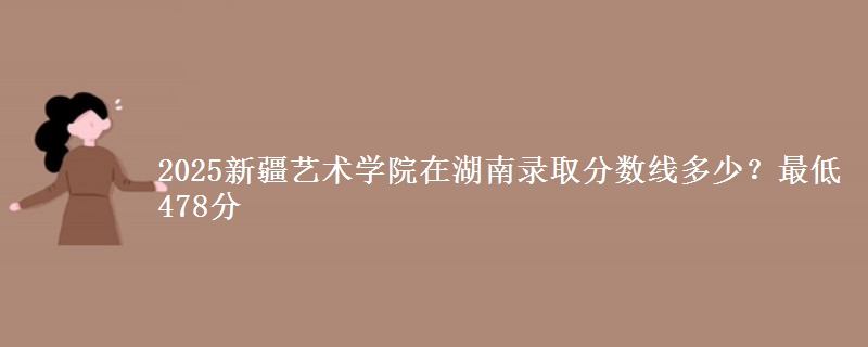 2025新疆艺术学院在湖南录取分数线多少？最低478分