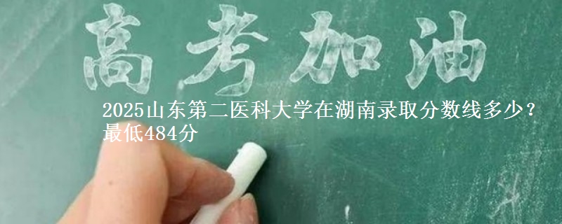 2025山东第二医科大学在湖南录取分数线多少？最低484分