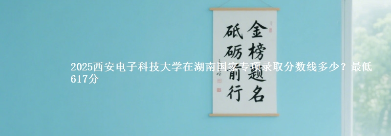 2025西安电子科技大学在湖南国家专项录取分数线多少？最低617分