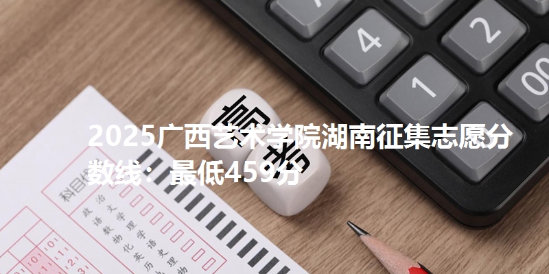2025广西艺术学院湖南征集志愿分数线:最低459分