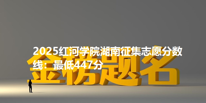 2025红河学院湖南征集志愿分数线:最低447分