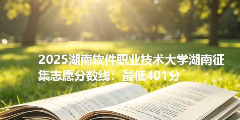 2025湖南软件职业技术大学湖南征集志愿分数线：最低401分