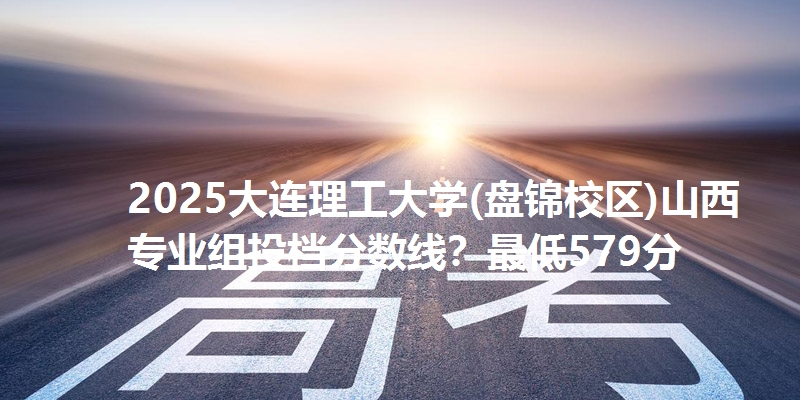 2025大连理工大学(盘锦校区)山西专业组投档分数线?最低579分
