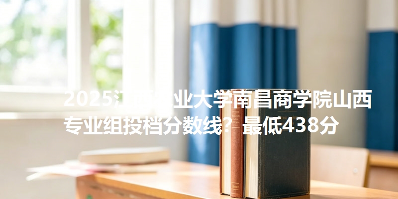 2025江西农业大学南昌商学院山西专业组投档分数线?最低438分