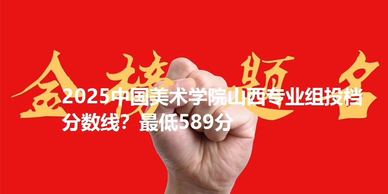 2025中国美术学院山西专业组投档分数线?最低589分