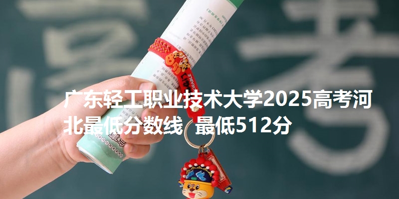 广东轻工职业技术大学2025高考河北最低分数线 最低512分