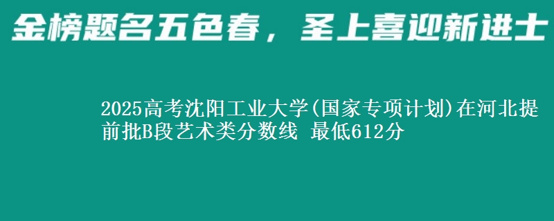 2025高考沈阳工业大学(国家专项计划)在河北提前批B段艺术类分数线 最低612分