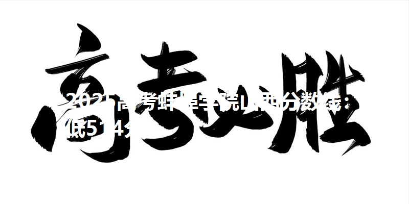 2025高考蚌埠学院山西分数线：最低514分
