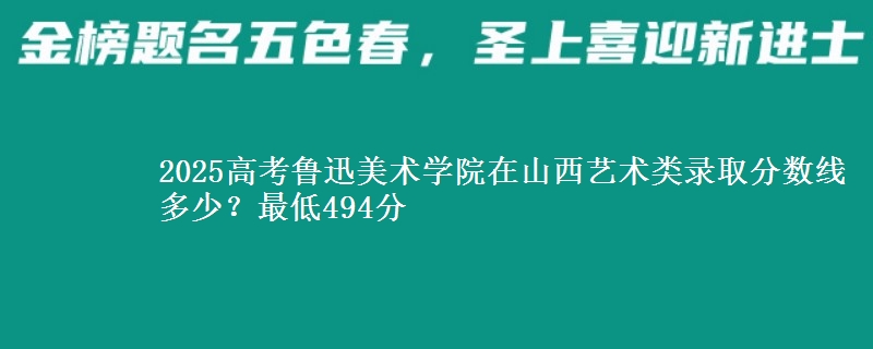 2025高考鲁迅美术学院在山西艺术类录取分数线多少?最低494分