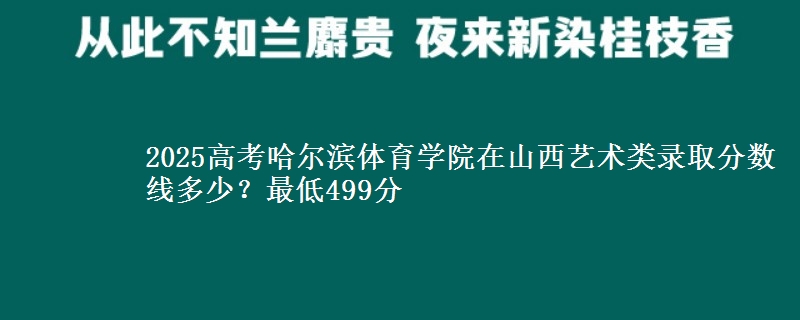 2025高考哈尔滨体育学院在山西艺术类录取分数线多少?最低499分