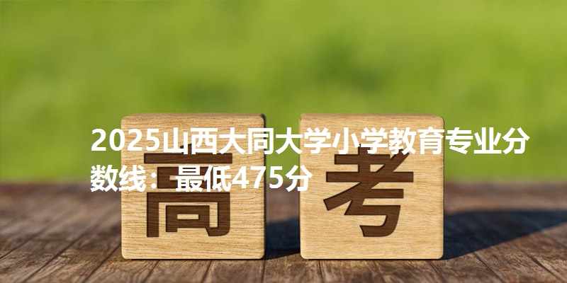 2025山西大同大学小学教育专业分数线:最低475分