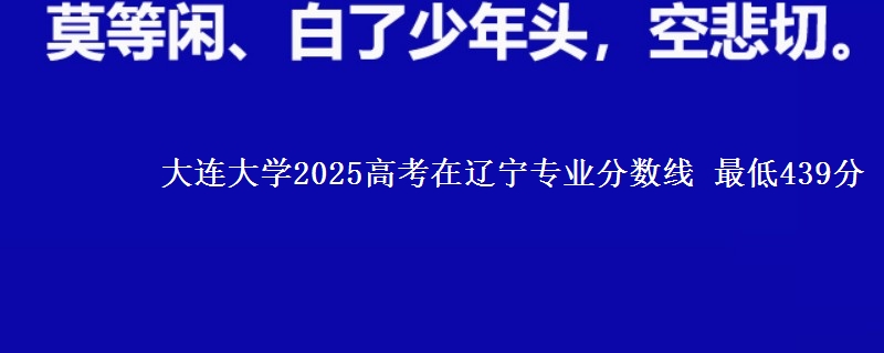 大连大学2025高考在辽宁专业分数线 最低439分