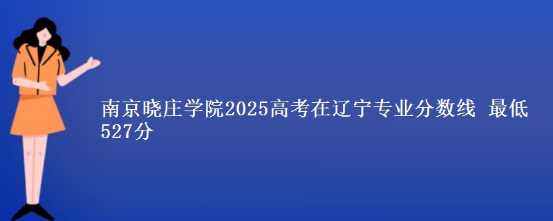 南京晓庄学院2025高考在辽宁专业分数线 最低527分