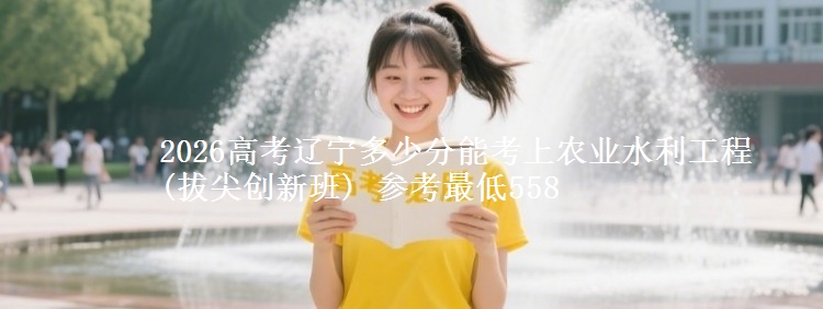 2026高考辽宁多少分能考上农业水利工程(拔尖创新班) 参考最低558