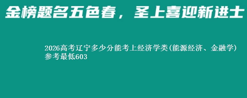 2026高考辽宁多少分能考上经济学类(能源经济、金融学) 参考最低603