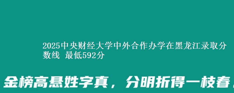 2025中央财经大学中外合作办学在黑龙江录取分数线 最低592分