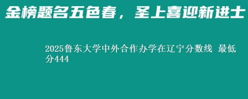 2025鲁东大学中外合作办学在辽宁分数线 最低分444