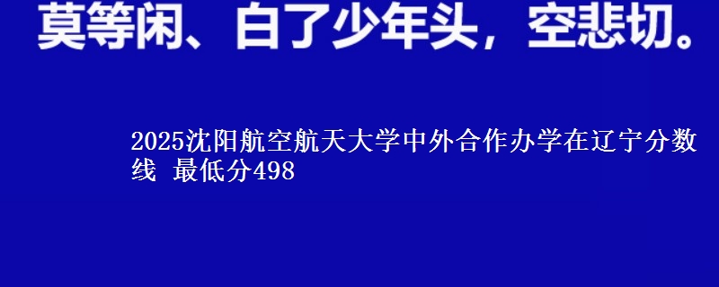 2025沈阳航空航天大学中外合作办学在辽宁分数线 最低分498