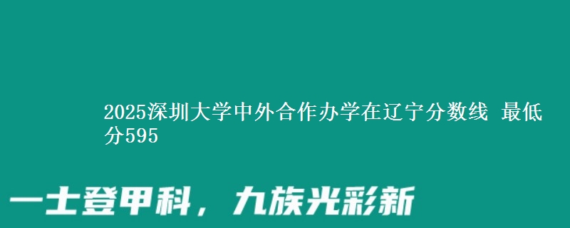2025深圳大学中外合作办学在辽宁分数线 最低分595