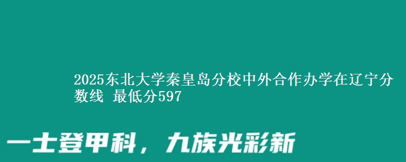 2025东北大学秦皇岛分校中外合作办学在辽宁分数线 最低分597