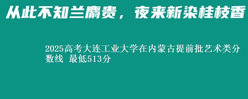 2025高考大连工业大学在内蒙古提前批艺术类分数线 最低513分