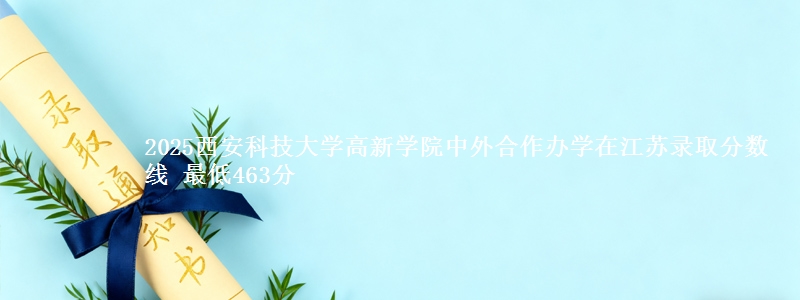 2025西安科技大学高新学院中外合作办学在江苏录取分数线 最低463分