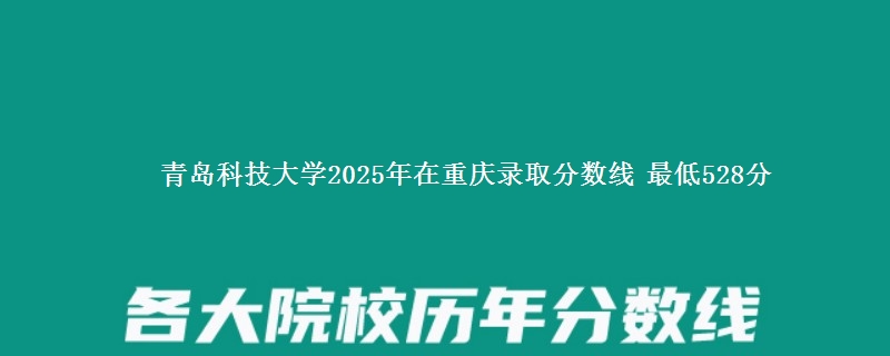 青岛科技大学2025年在重庆录取分数线 最低528分