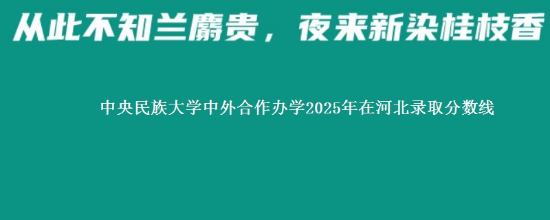中央民族大学中外合作办学2025年在河北录取分数线