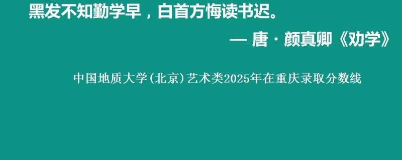 中国地质大学(北京)艺术类2025年在重庆录取分数线