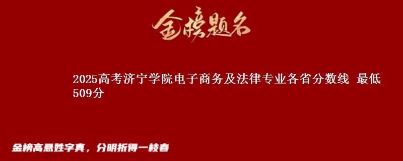 2025高考济宁学院电子商务及法律专业各省分数线 最低509分