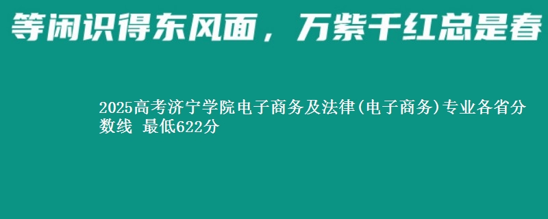 2025高考济宁学院电子商务及法律(电子商务)专业各省分数线 最低622分