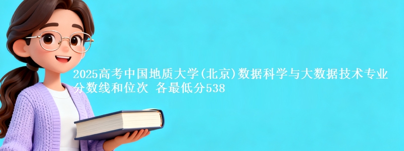 2025高考中国地质大学(北京)数据科学与大数据技术专业分数线和位次 各最低分538