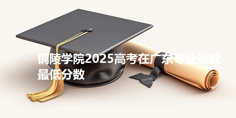 铜陵学院2025高考在广东专业录取最低分数