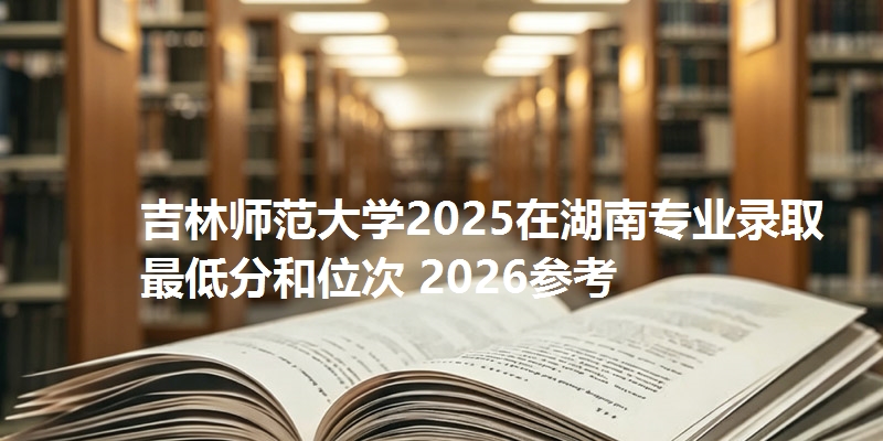 吉林师范大学2025在湖南专业录取最低分和位次 2026参考