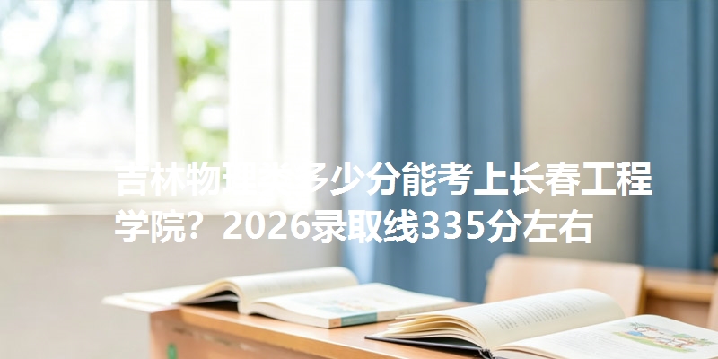吉林物理类多少分能考上长春工程学院?2026录取线335分左右