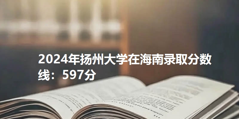2024年扬州大学在海南录取分数线：597分