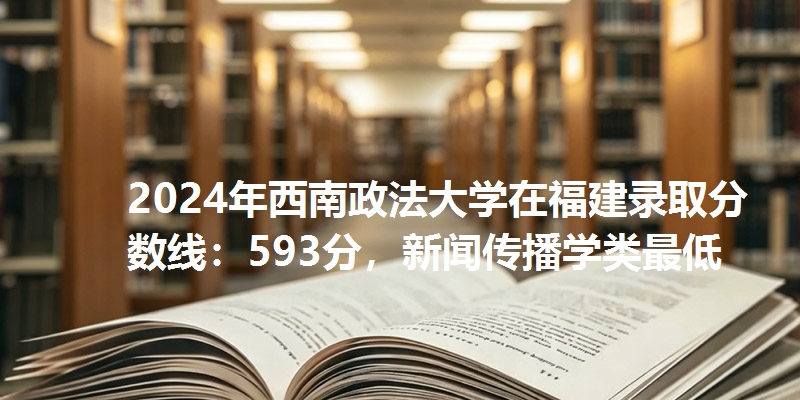 2024年西南政法大学在福建录取分数线：593分，新闻传播学类最低