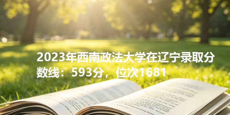 2023年西南政法大学在辽宁录取分数线:593分,位次1681