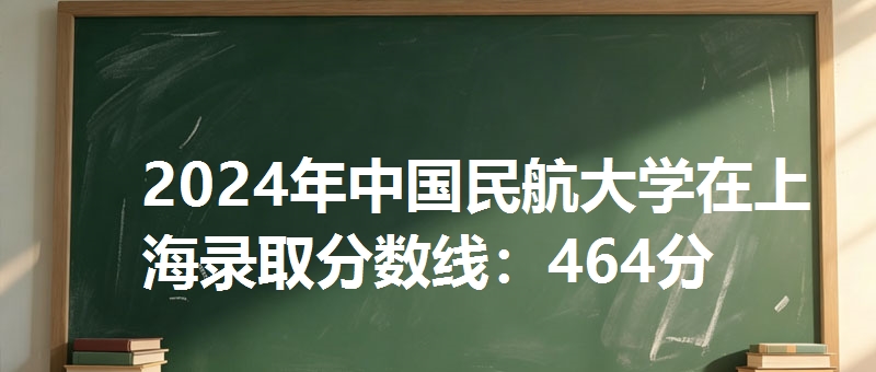 2024年中国民航大学在上海录取分数线：464分