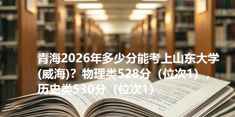 青海2026年多少分能考上山东大学(威海)？物理类528分，历史类530分