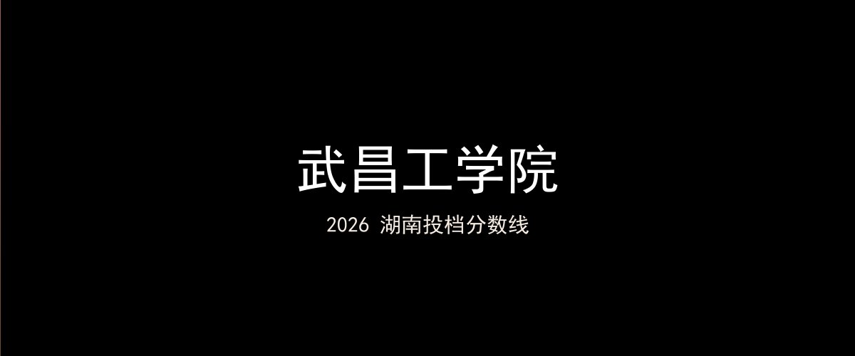 武昌工学院2026湖南分数线题图