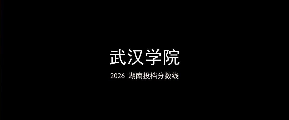 武汉学院2026湖南分数线题图