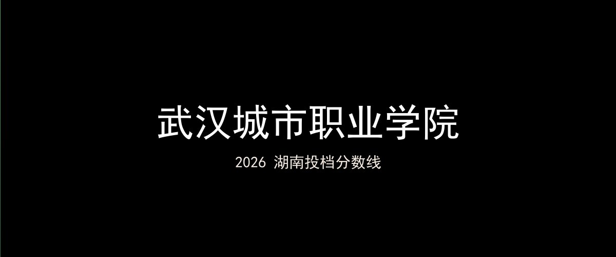 武汉城市职业学院2026湖南分数线题图