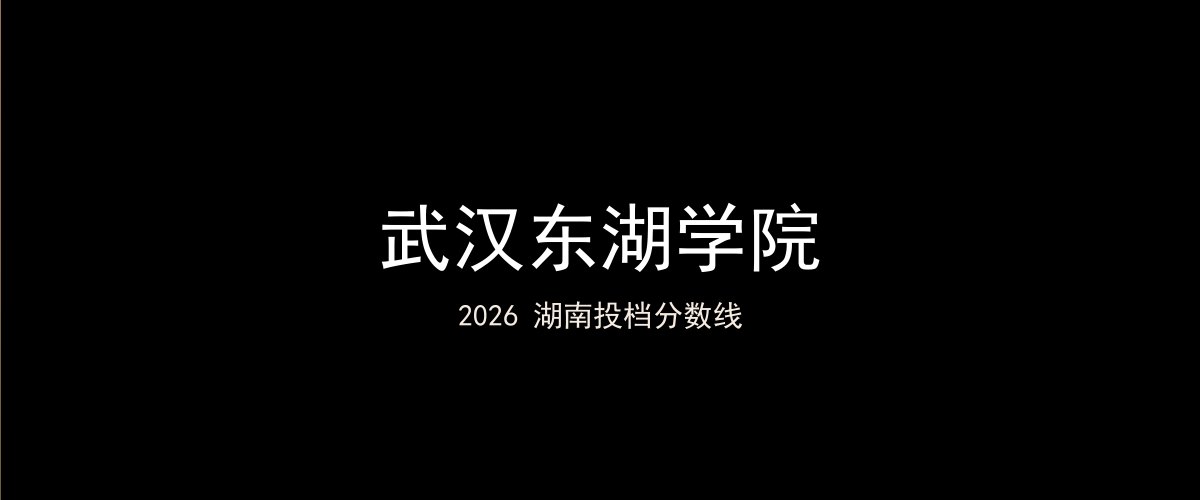 武汉东湖学院2026湖南分数线题图
