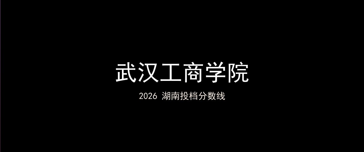 武汉工商学院2026湖南分数线题图