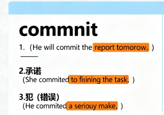 commit的意思及往年考试试题解析