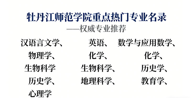 牡丹江师范学院重点专业目录