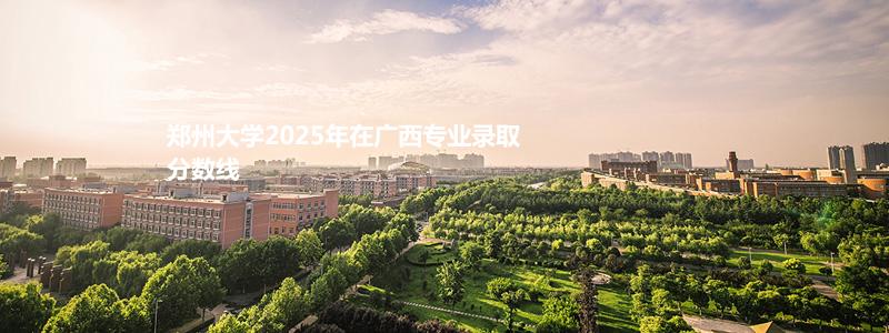 郑州大学2025年在广西专业录取分数线