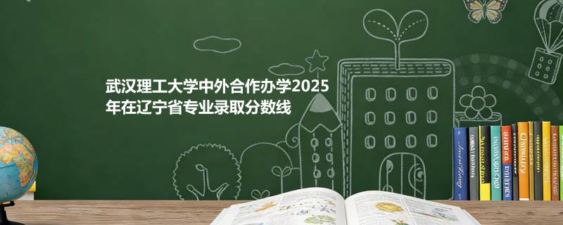武汉理工大学中外合作办学2025在辽宁分专业分数线和最低位次
