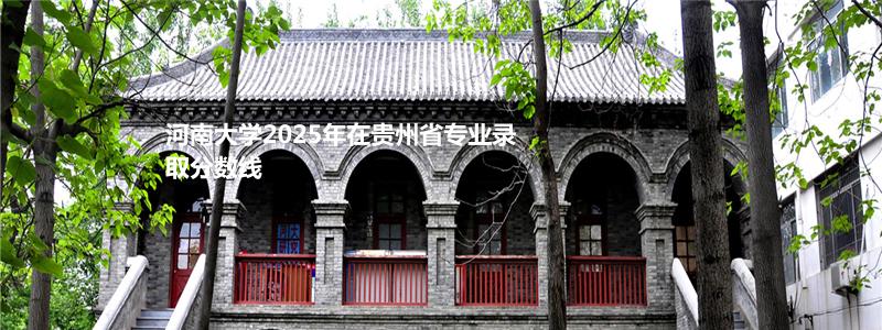 河南大学2025年在贵州省专业录取分数线